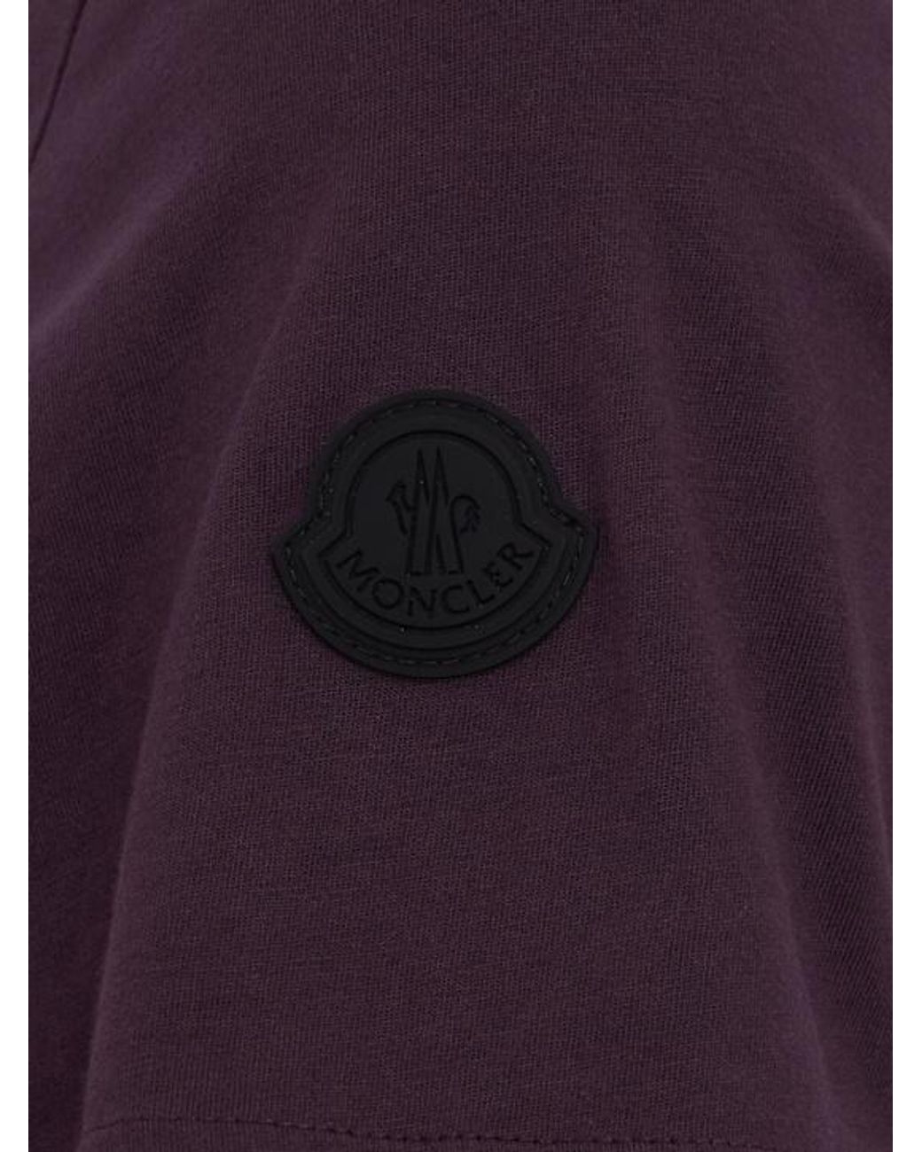 Moncler Purple Logo Cotton Jersey T-Shirt for men
