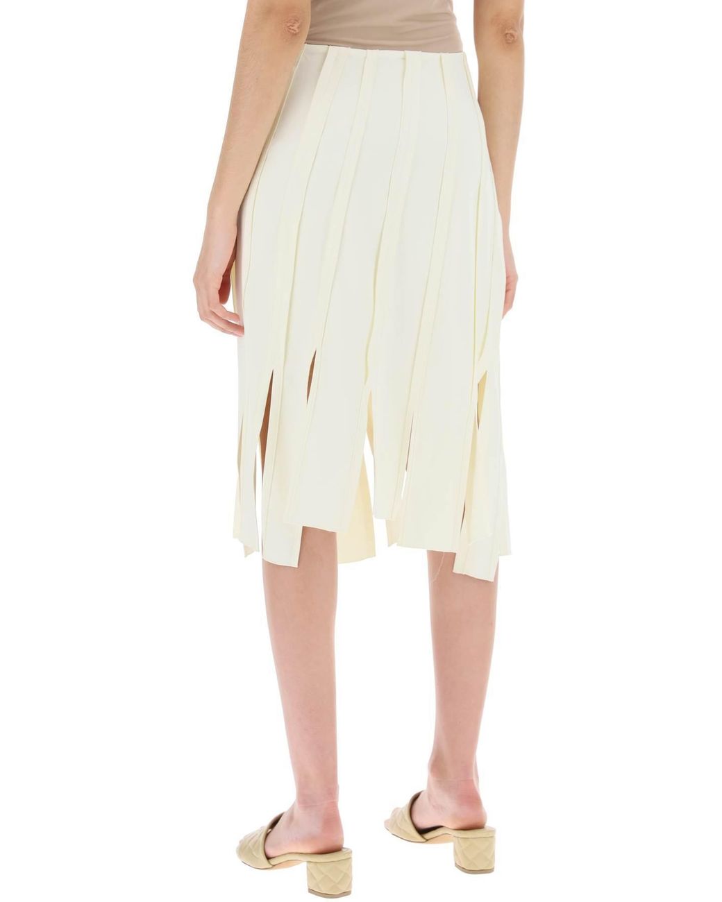 Bottega Veneta Multicolor High-Waisted Draped Skirt