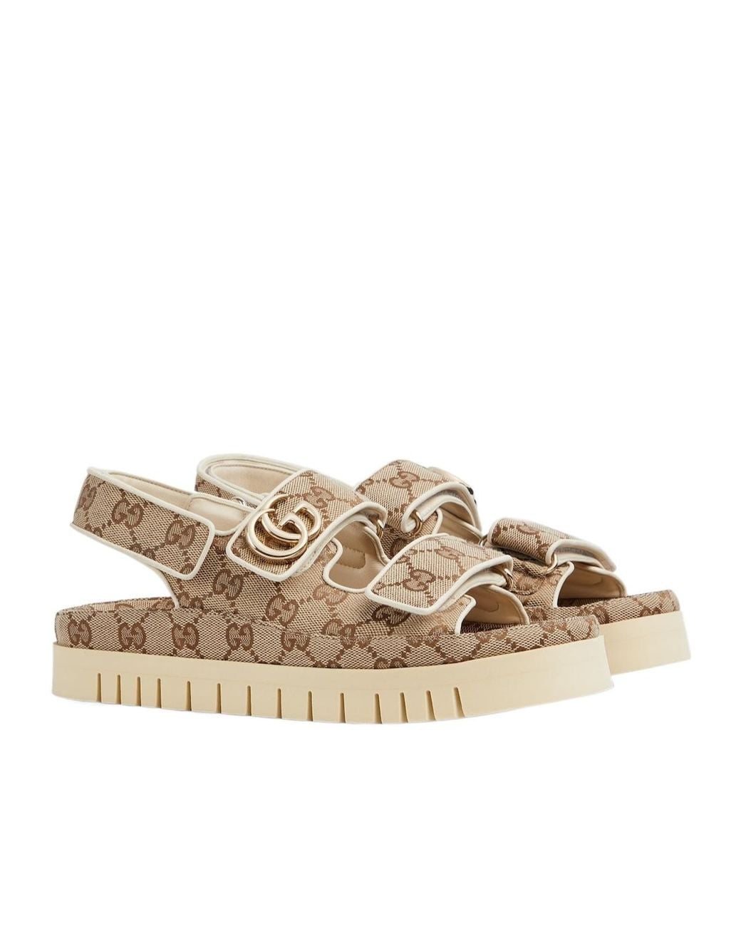 Gucci Natural Sandal With Double G