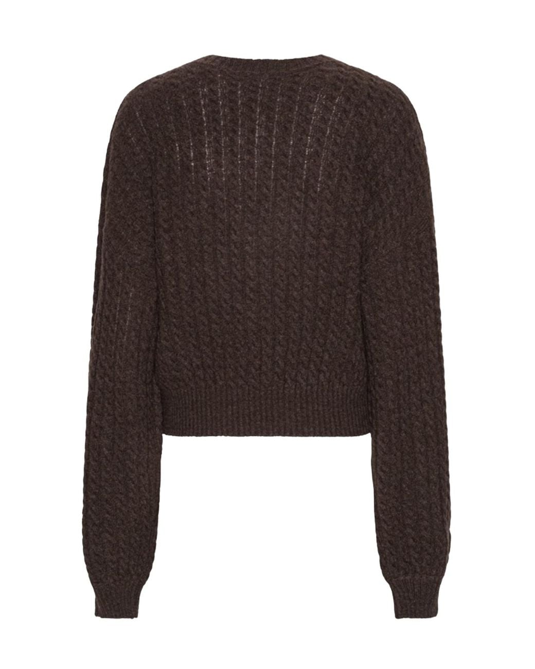 ROTATE BIRGER CHRISTENSEN Brown V-Neck Knitwear