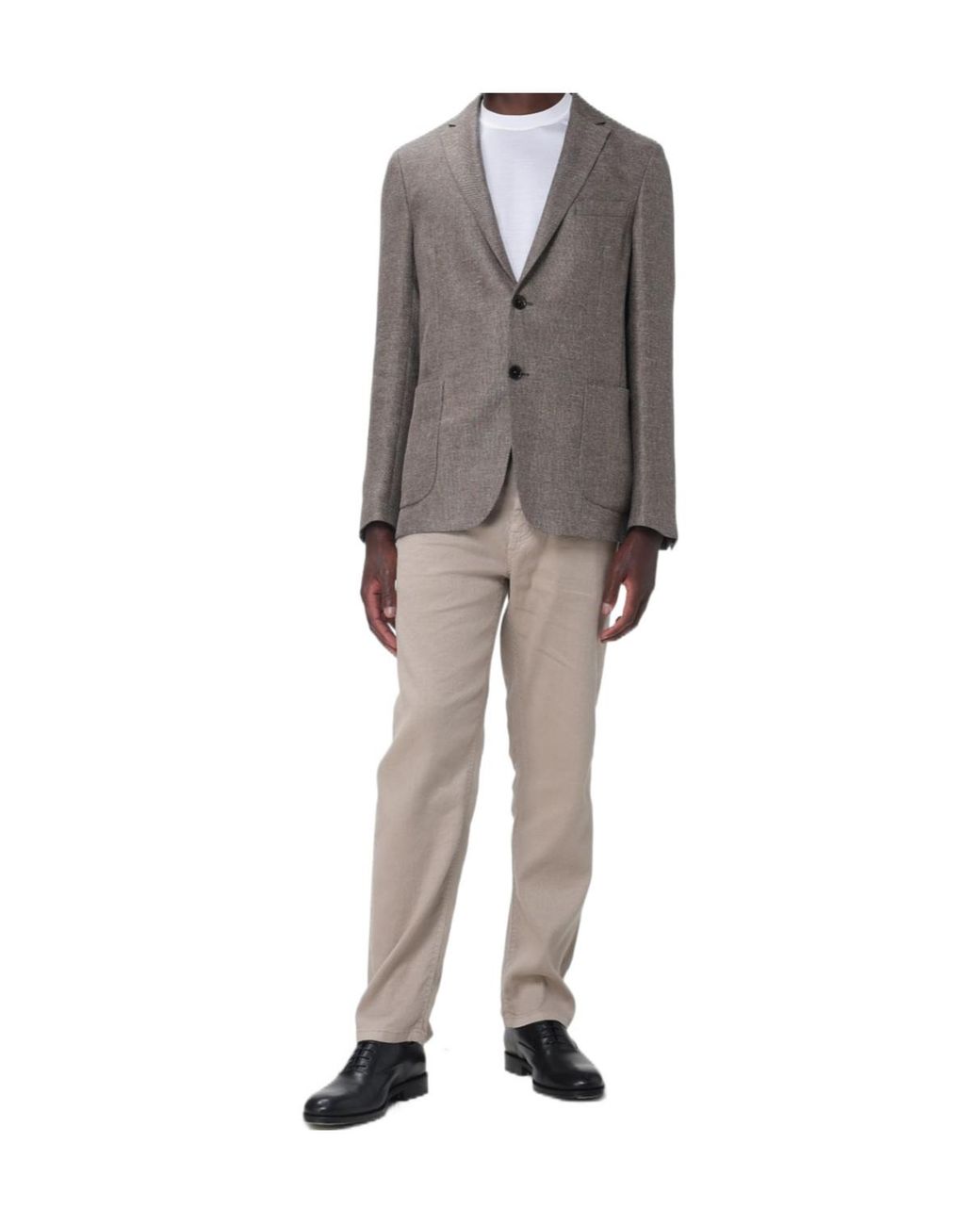 Zegna Gray Single-Breasted Blazer for men
