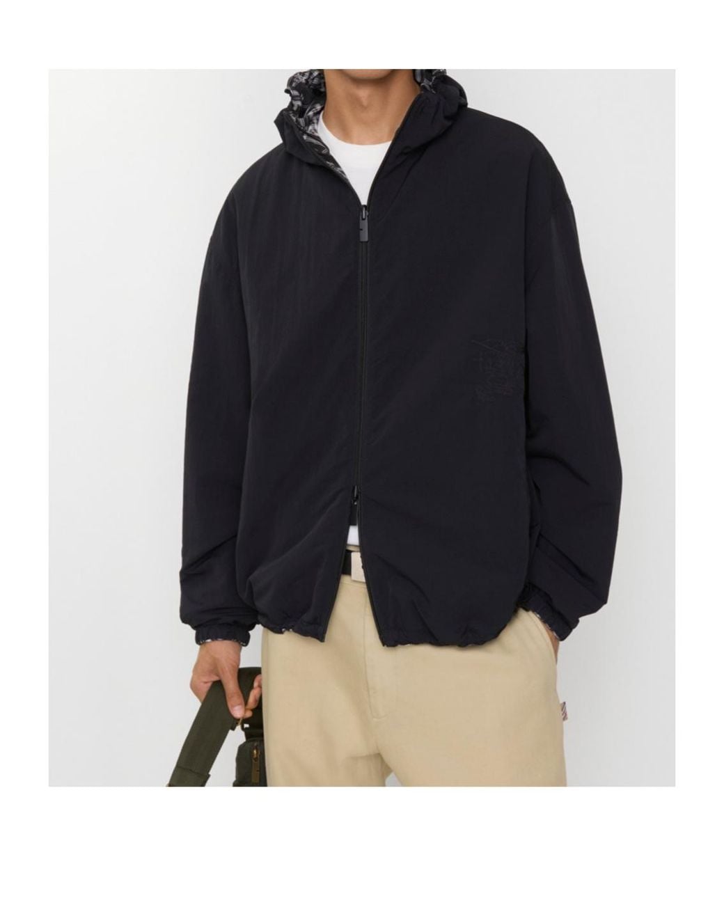 Burberry Black Reversible Hooded Jacket for men