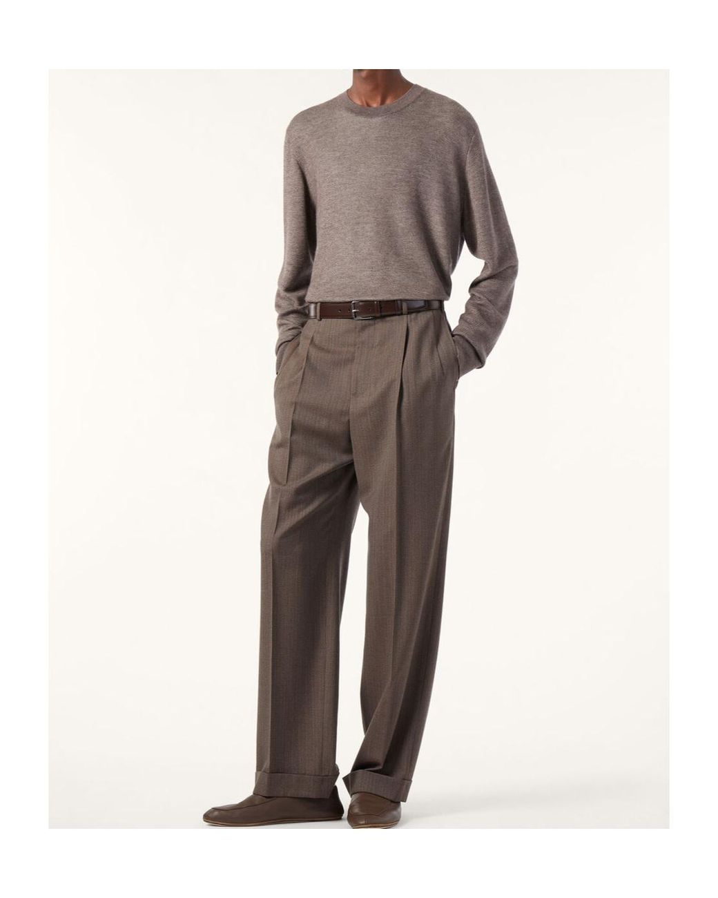 Loro Piana Gray Manipur Crewneck for men