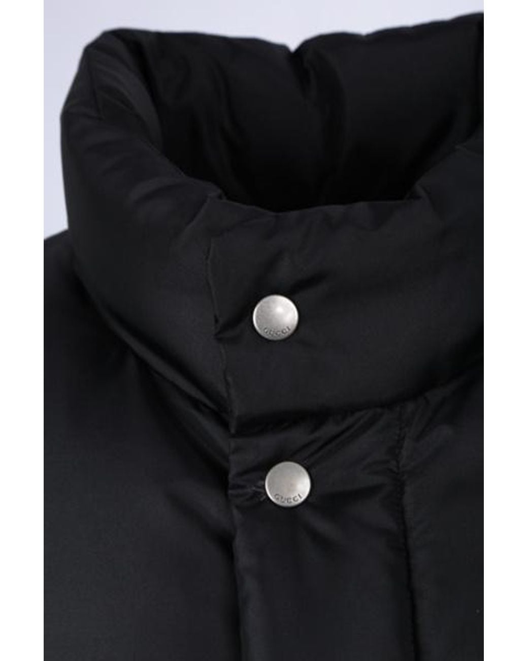 Gucci Black Logo-Patch Padded Jacket for men