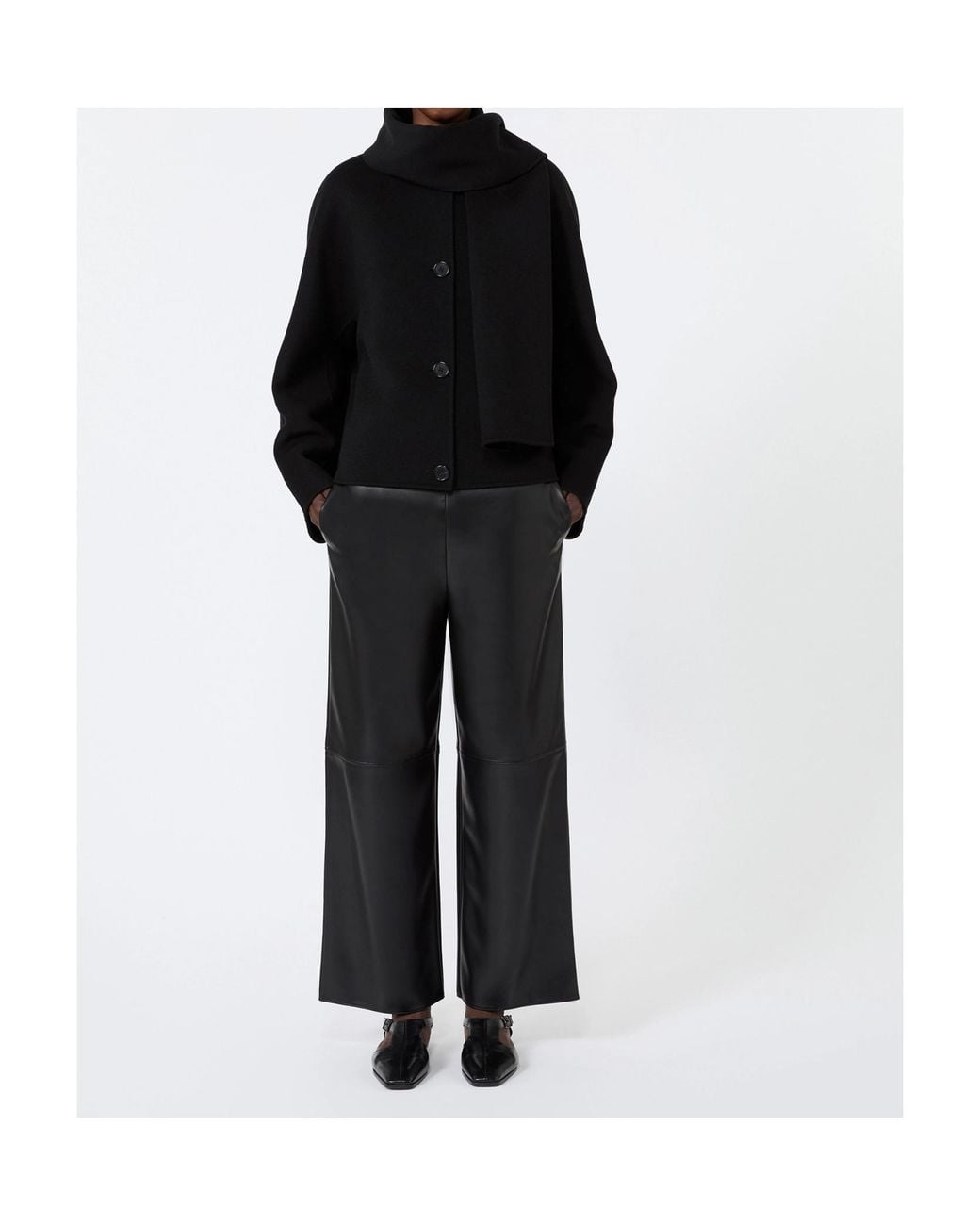 Max Mara Blue 'S Kate Scarf Detailed Jacket
