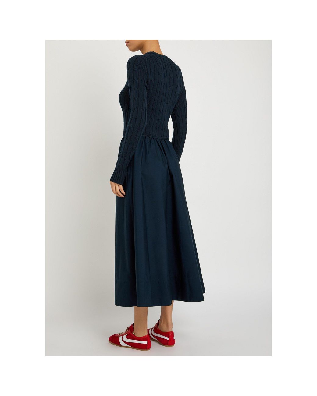 Polo Ralph Lauren Blue Patchwork Mid-Length Dress