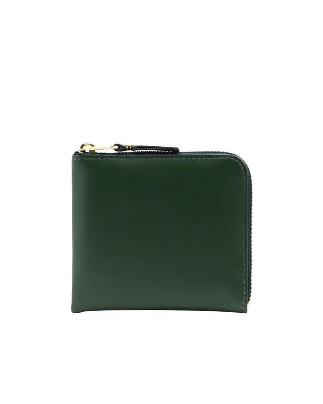 Comme des Garçons Green Logo Zip-Around Wallet for men