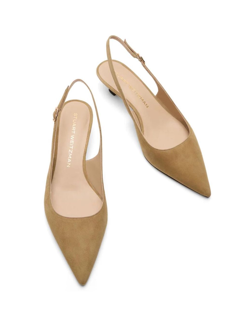 Stuart Weitzman Brown Stuart Sculpt Slingback 35