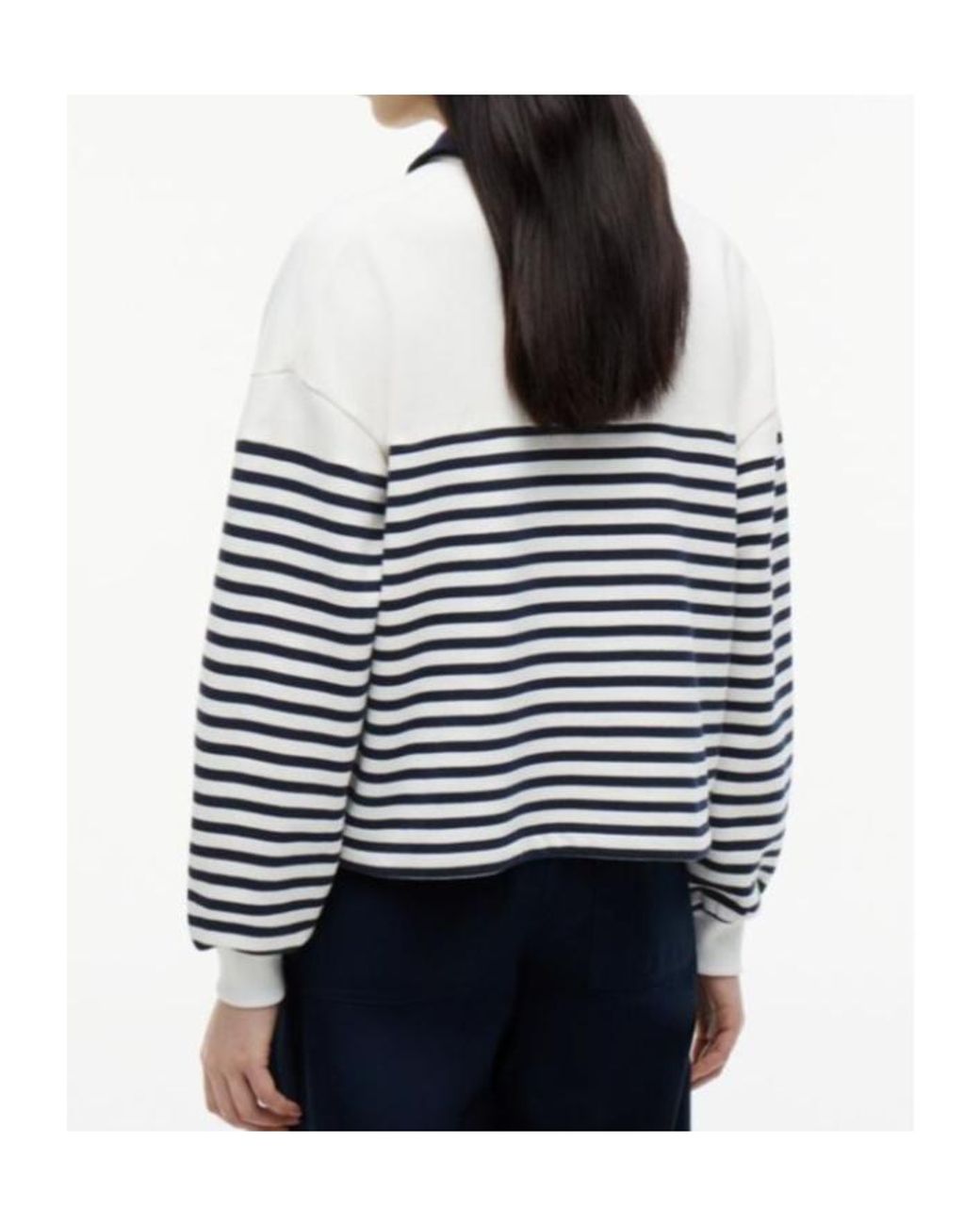 Tommy Hilfiger White Striped Long-Sleeve Polo Shirt