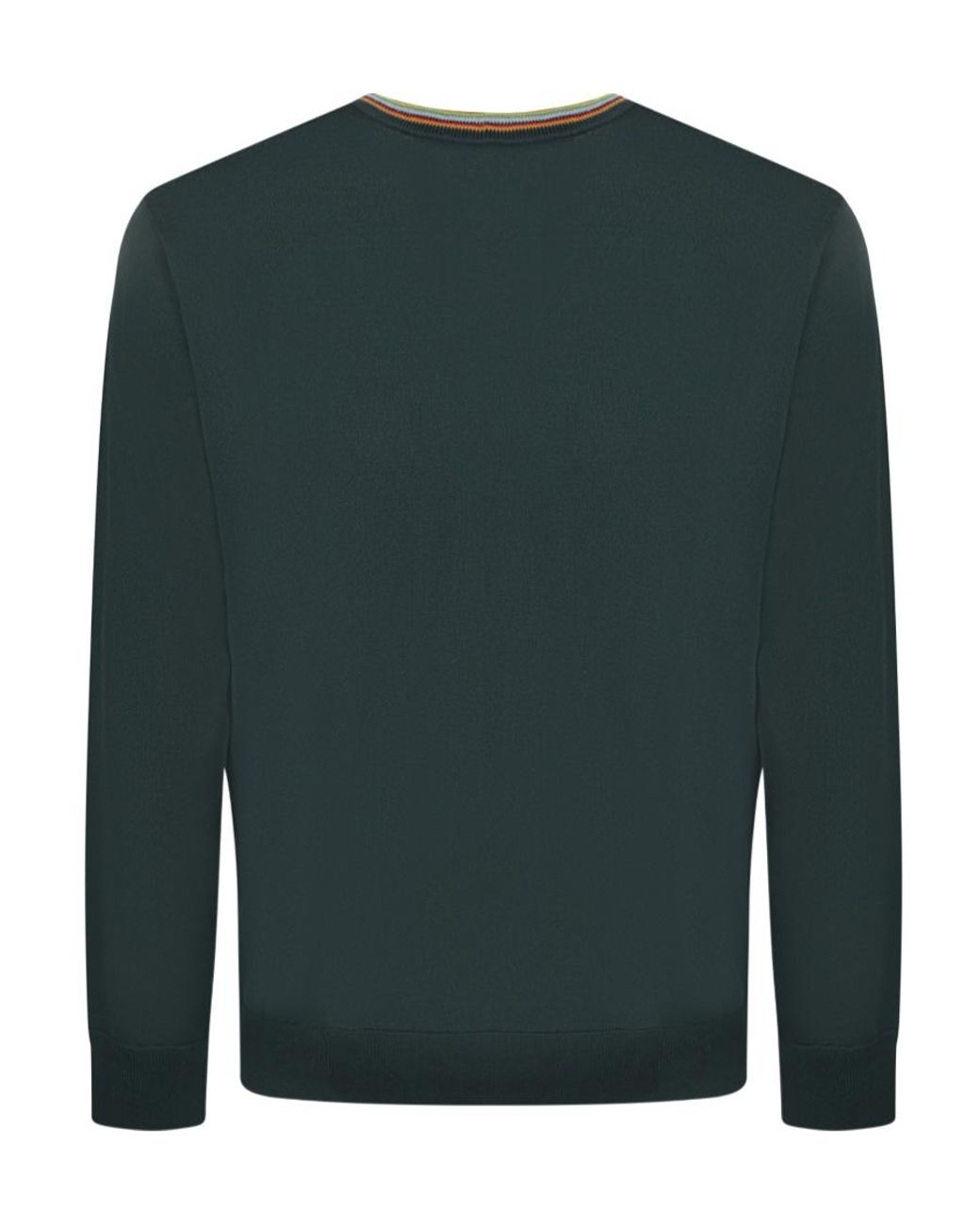 Paul Smith Green Stripe Collar Button Cardigan for men