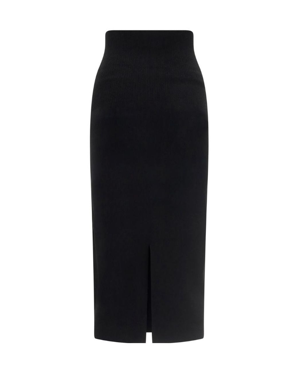 Victoria Beckham Black Back Slit Skirt