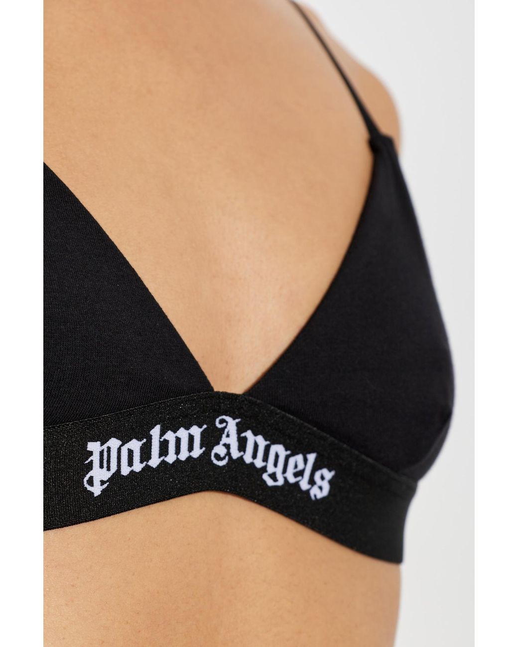 Palm Angels Black Logo Bra