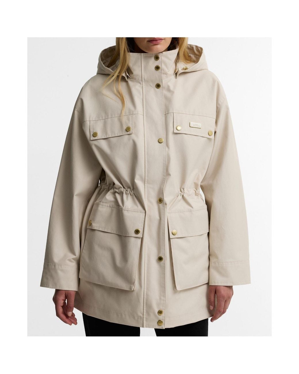 Barbour Natural Hooded Parka Coat