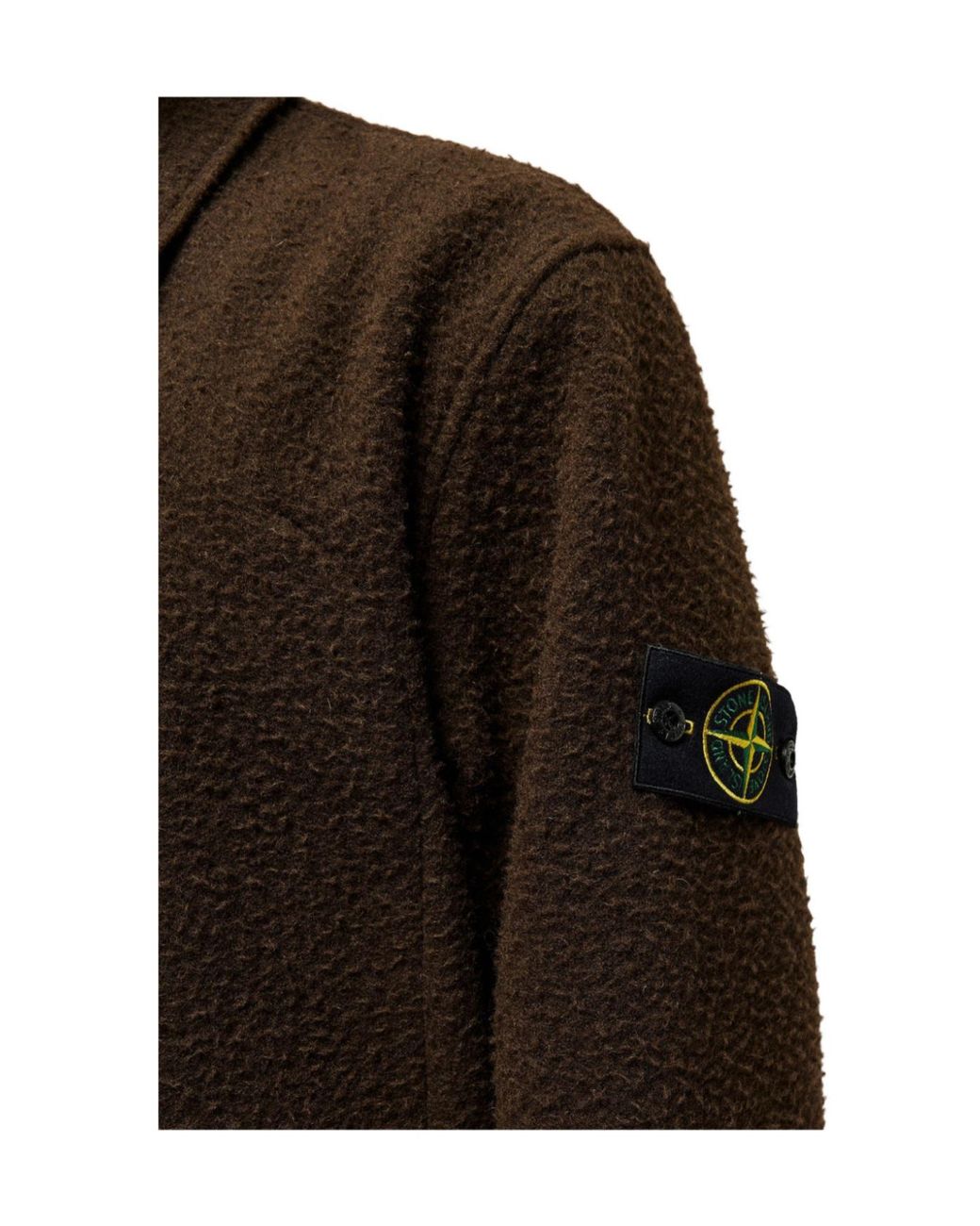 Stone Island Green Wool Overshirt for men