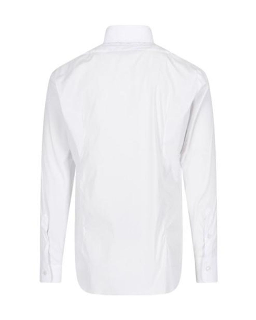 Barba Napoli White Long-Sleeved Button-Up Shirt for men
