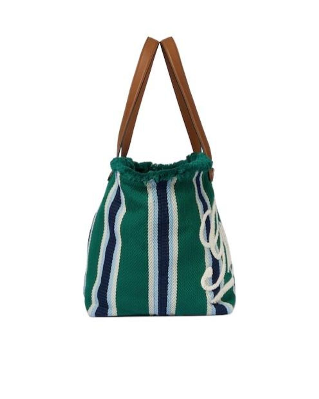 Gucci Green Medium Embroidered Canvas Tote Bag for men