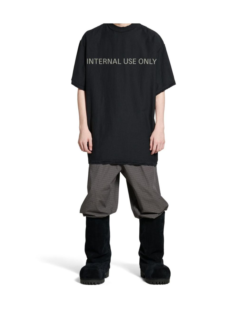 【BALENCIAGA】INTERNAL USE ONLY INSIDE-OUT Tシャツ Balenciaga Internal Use Only Inside-Out Oversized T-Shirt