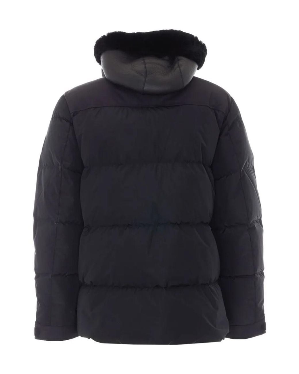 Mackage Blue Riley Hooded Down Coat for men