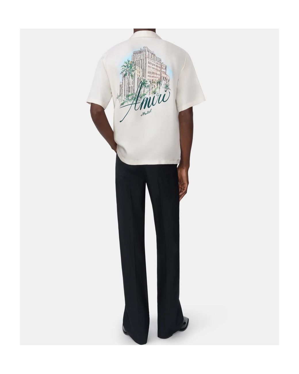 Amiri Black Straight Cropped Pants for men