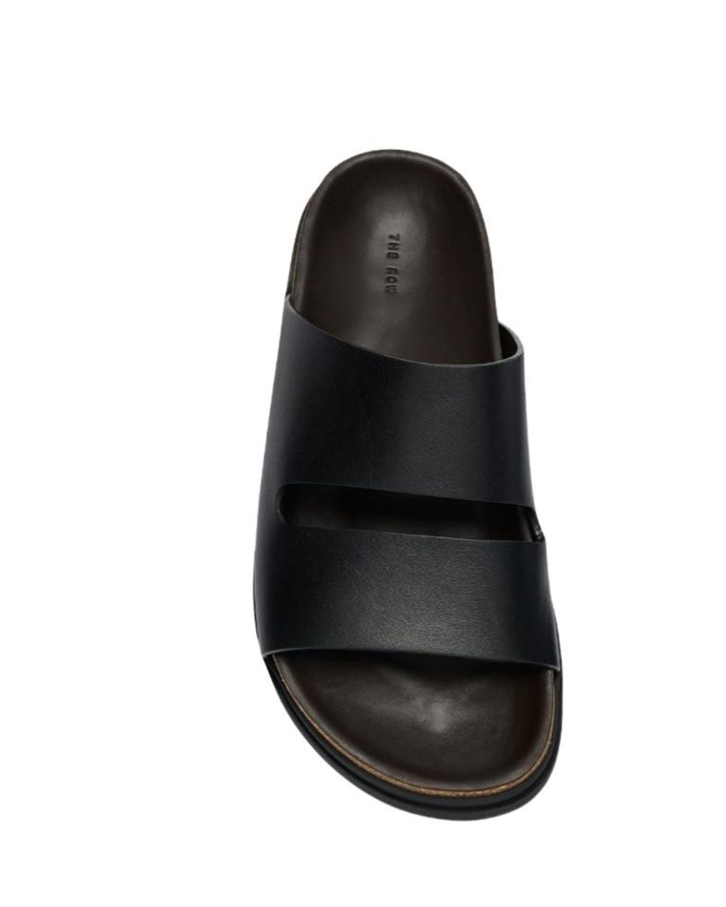 The Row Black Leather Band Sandals
