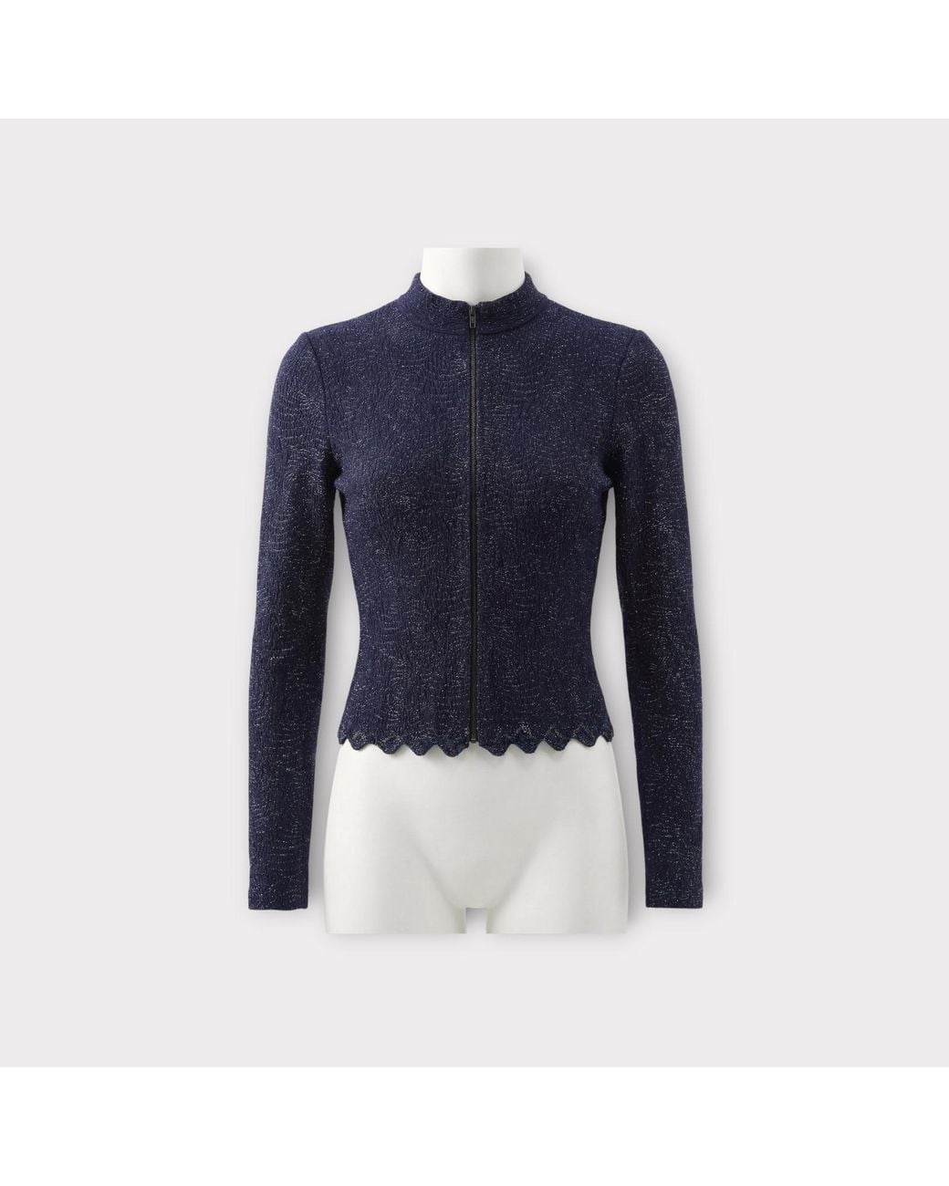 Alaïa Blue Long-Sleeved Knitwear