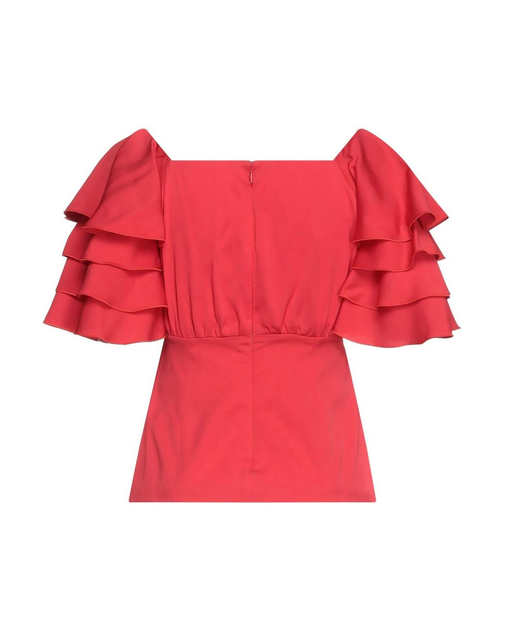 Dolce & Gabbana Red Ruched Short-Sleeve Top