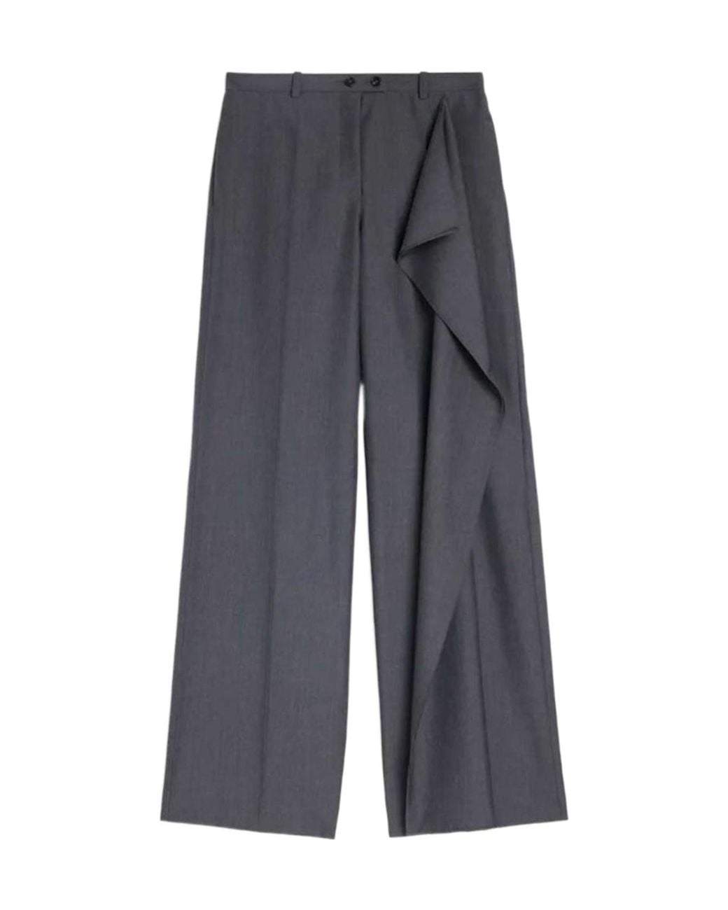 Jil Sander Gray Fil-À-Fil Wool Trousers