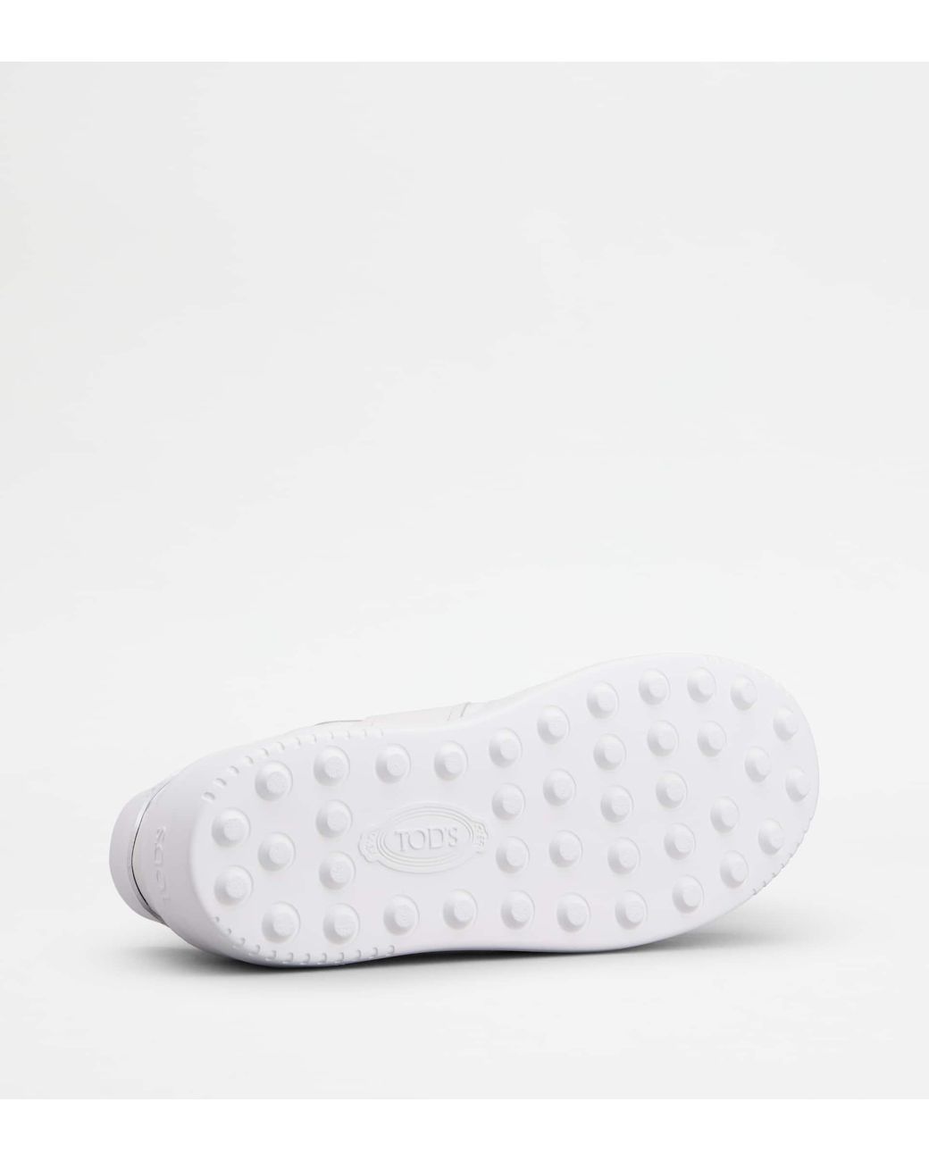 Tod's White Round-Toe Lace-Up Sneakers