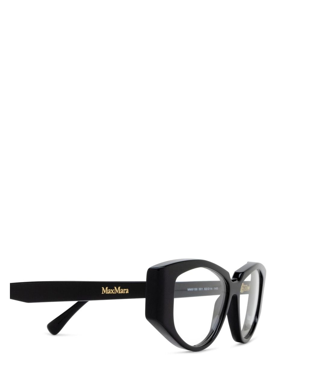 Max Mara White Irregular Frame Glasses
