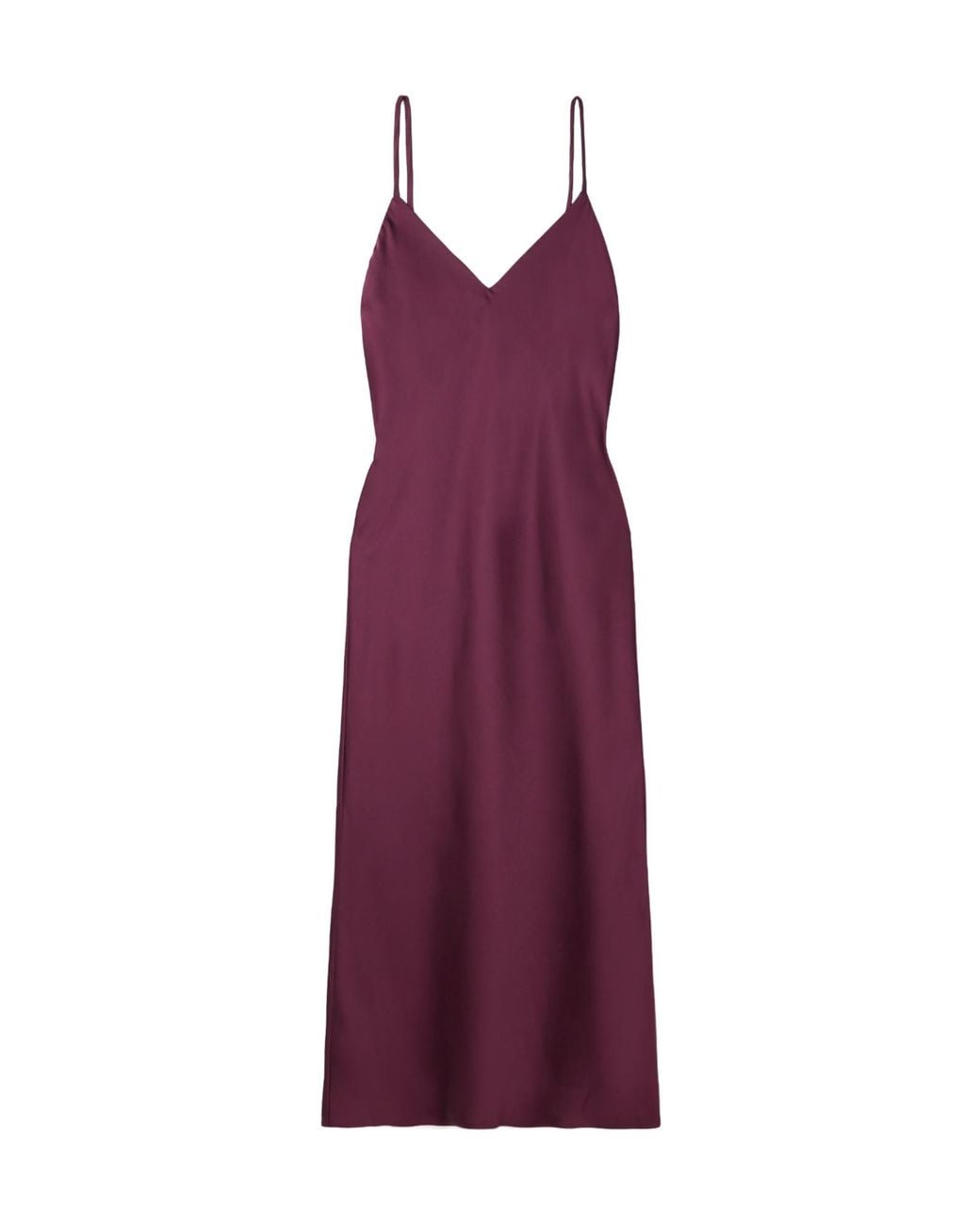 Norma Kamali Purple Bias Slip Midi Dress