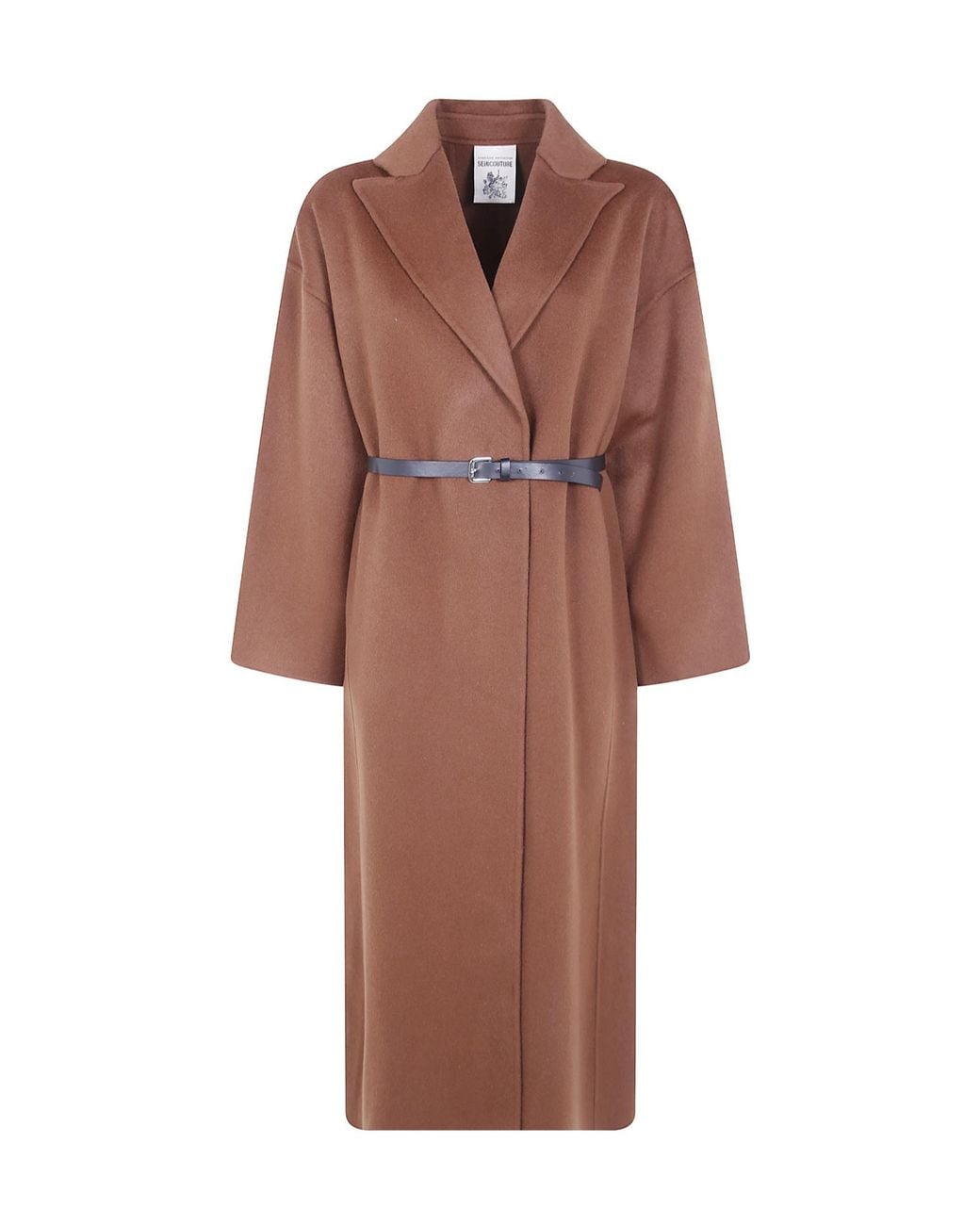 Semicouture Brown Isolde Belted Coat