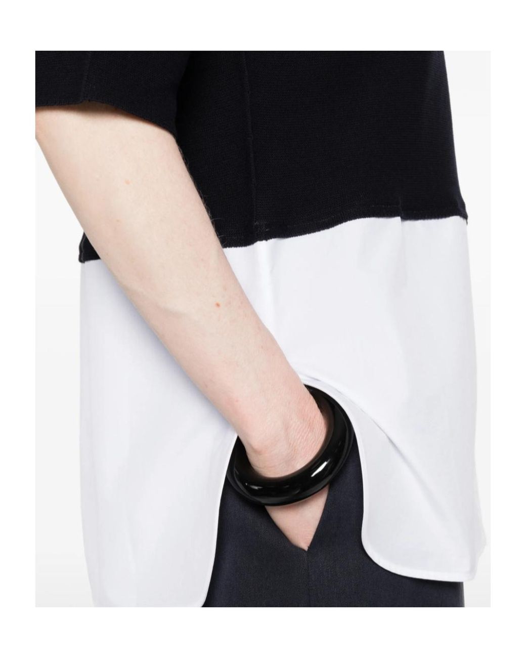 Fabiana Filippi Black Two-Tone Top