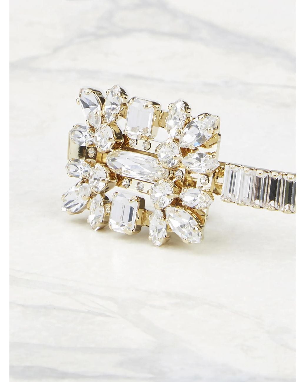 Roger Vivier White Broche Vivier Buckle Hair Clip
