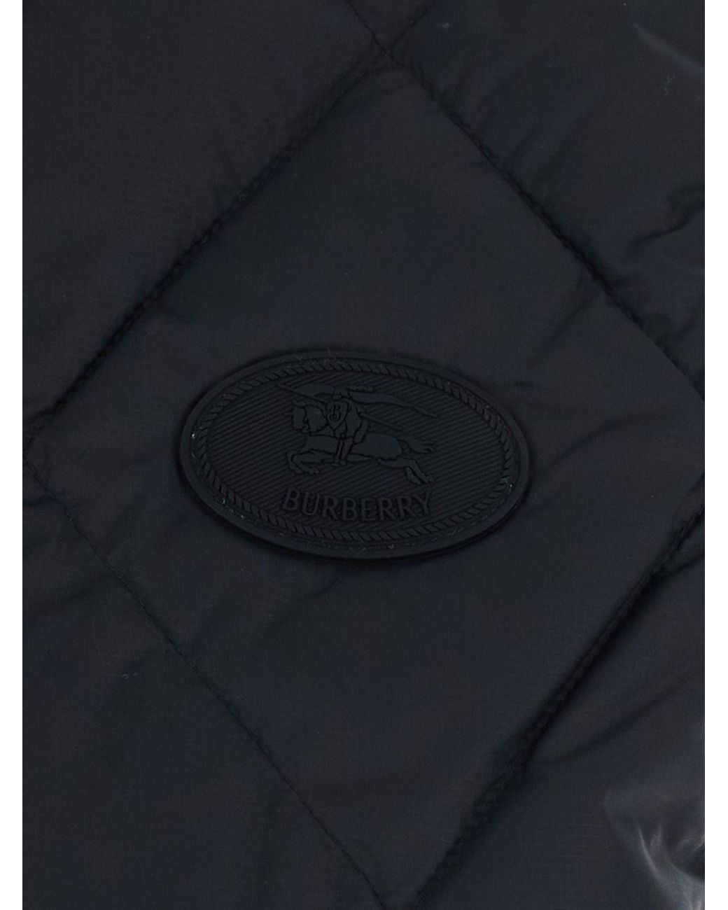 Burberry Black Check-Trim Quilted Padded Vest