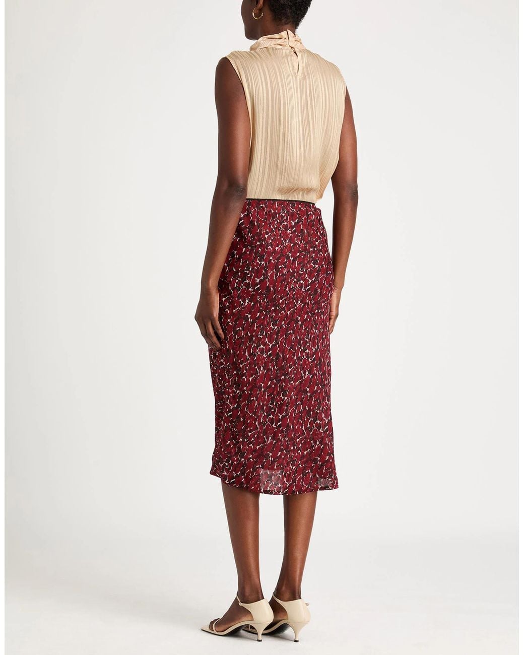 Saint Laurent Red Midi Skirts