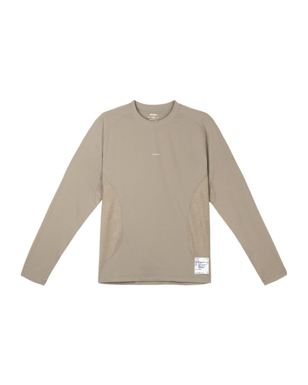 Satisfy Natural Mesh Panel Long Sleeve T-Shirt for men