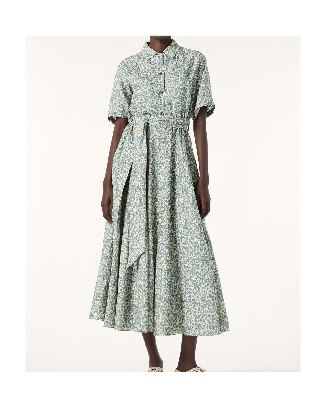 Loro Piana Green Printed Dress