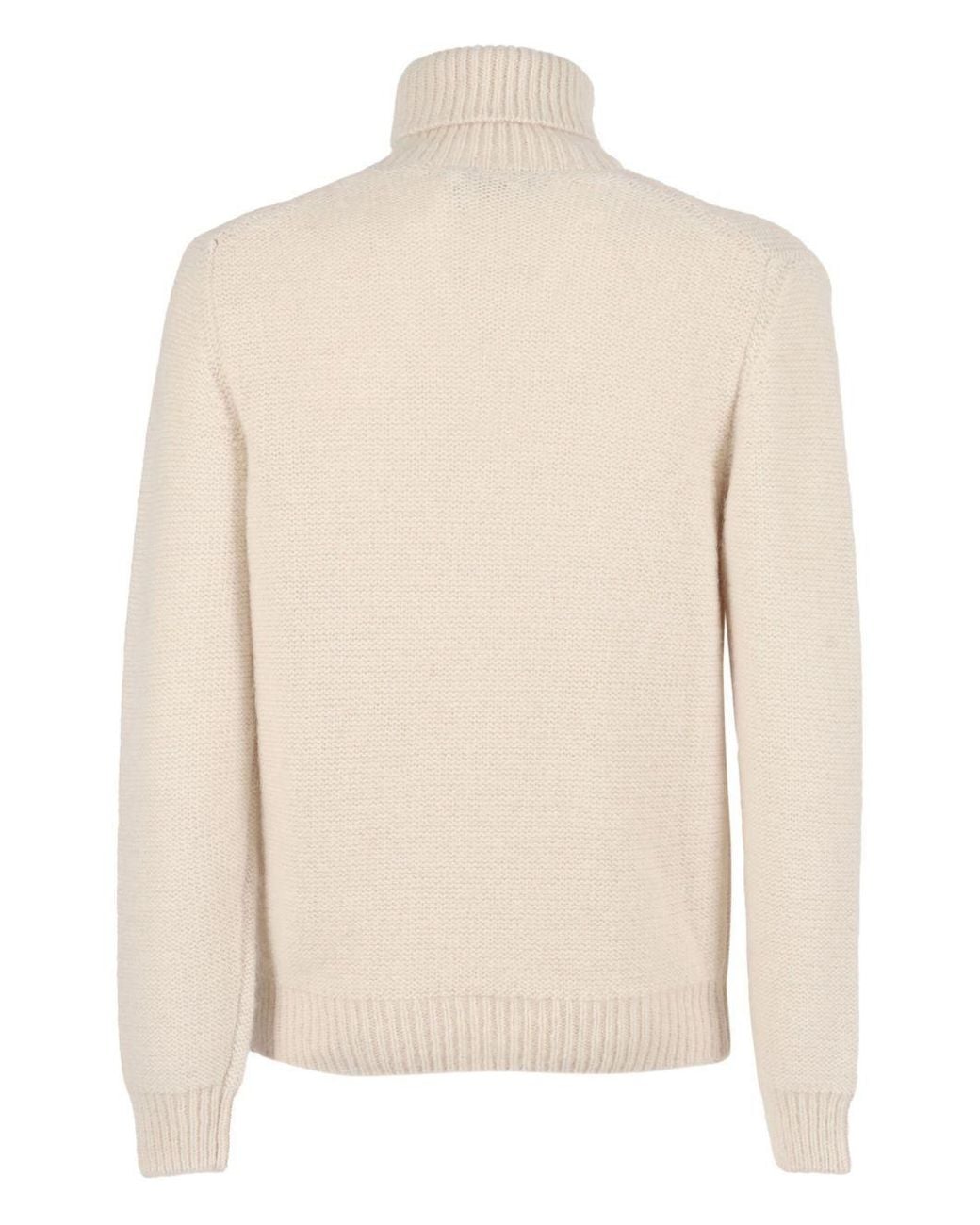 K-Way Natural Turtle Neck Knitted Jumper for men