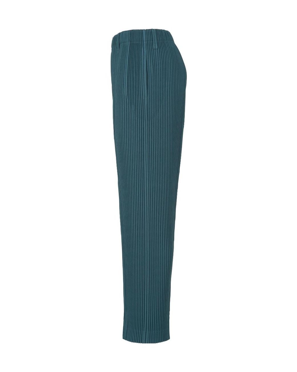 Homme Plissé Issey Miyake Blue Homme Plissé Issey Miyake Tailored Pleats Pants for men
