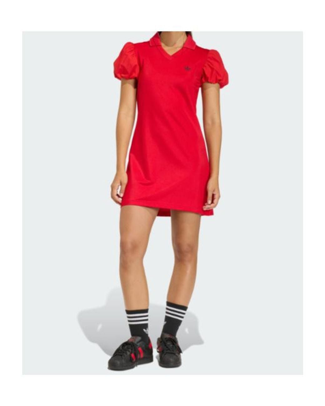 Adidas Originals Red Balloon Sleeves Dress