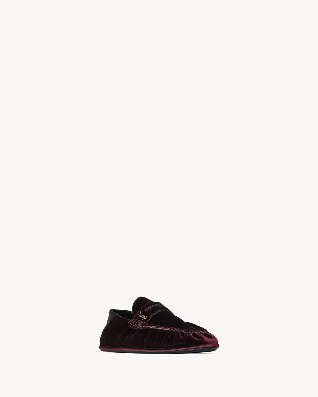 Saint Laurent Brown Round-Toe Loafers