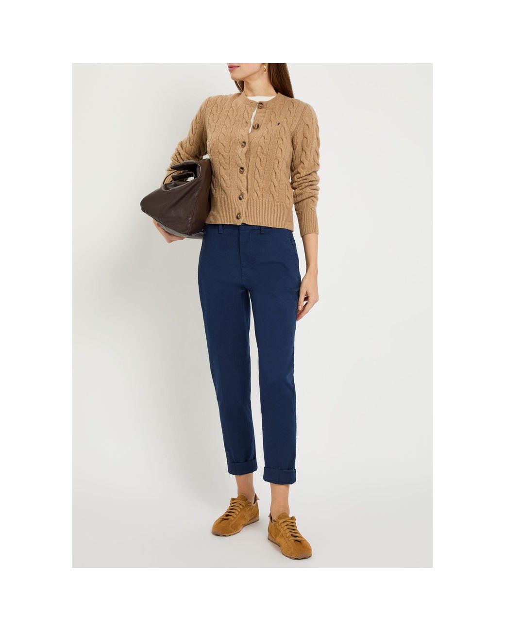 Polo Ralph Lauren Blue Straight Leg Cotton Trousers