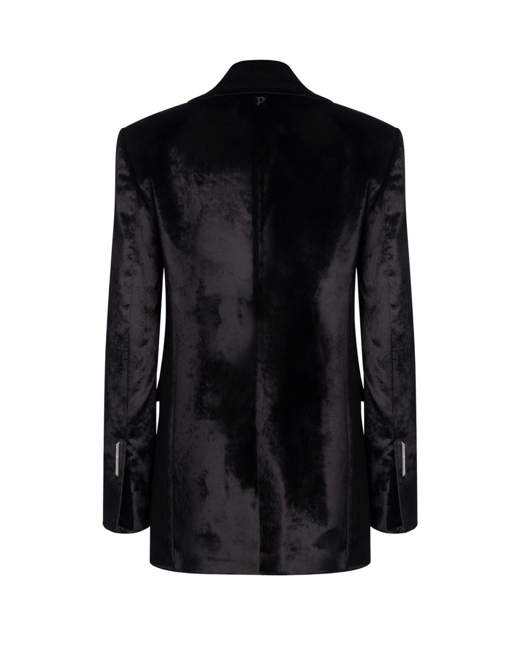 Dondup Black Velvet Peak-Lapel Blazer