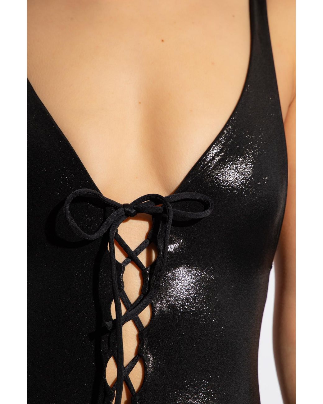 DSquared² Black Logo One-Piece Swimsuit