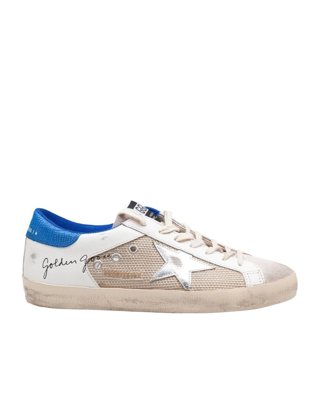 Golden Goose Deluxe Brand White Super Star Lace-Up Sneakers for men