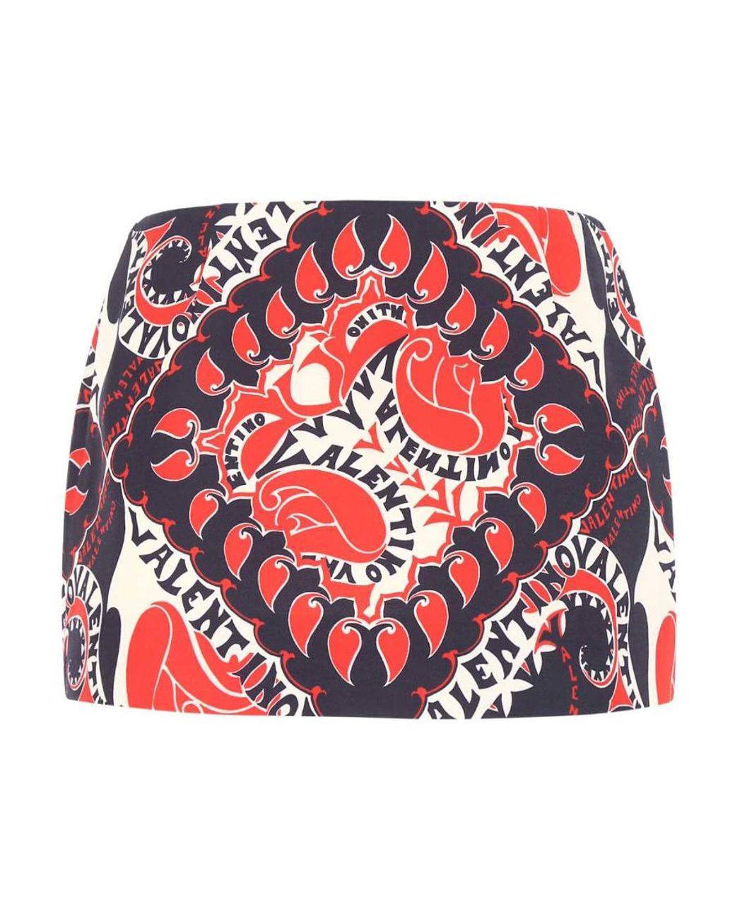 Valentino Multicolored Logo-Printed Skirt