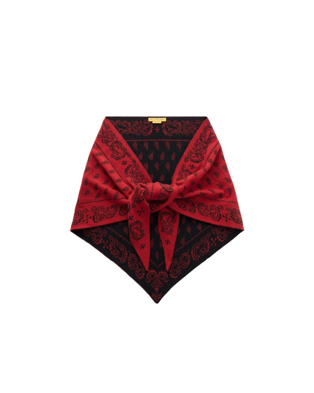 Guest In Residence Red Cashmere-Jacquard Scarf