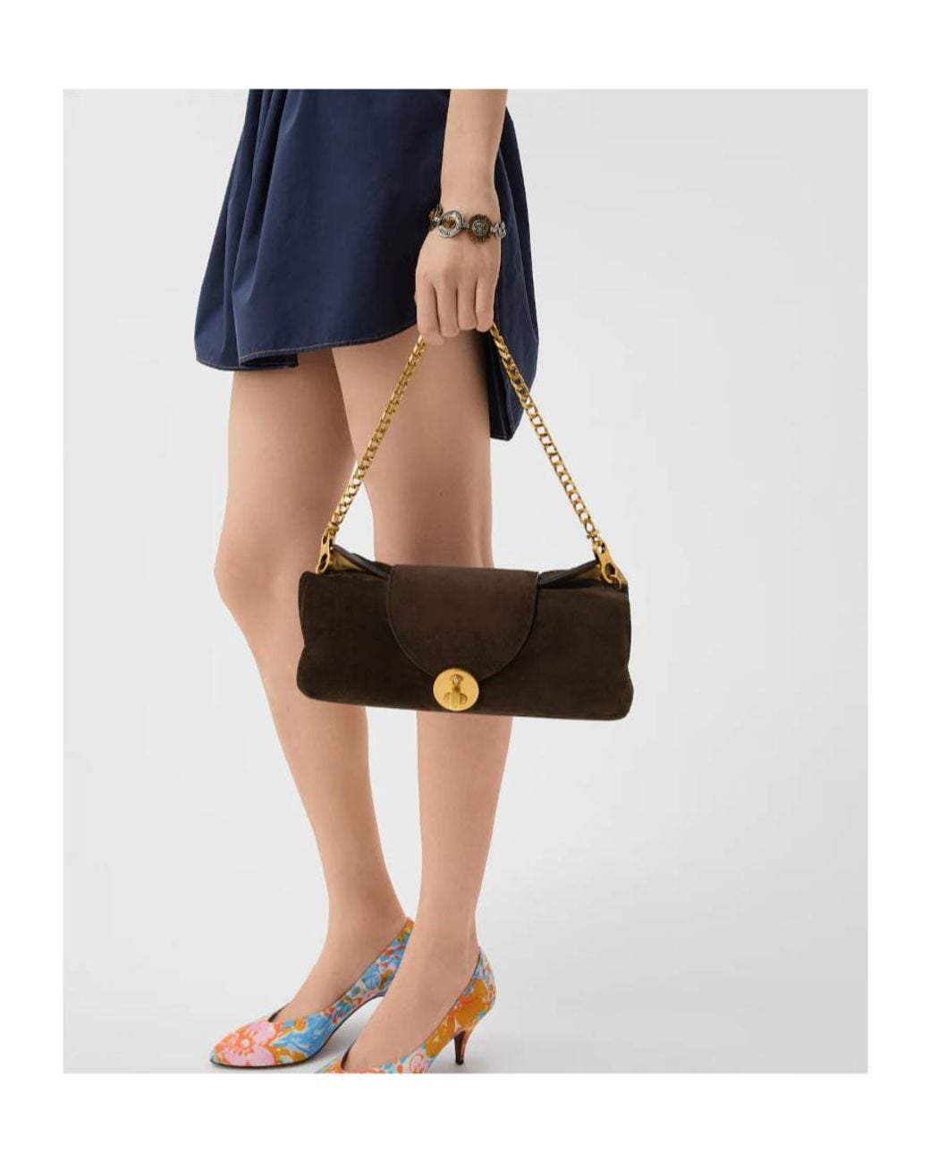Versace Black Chain Strap Clutch Bag