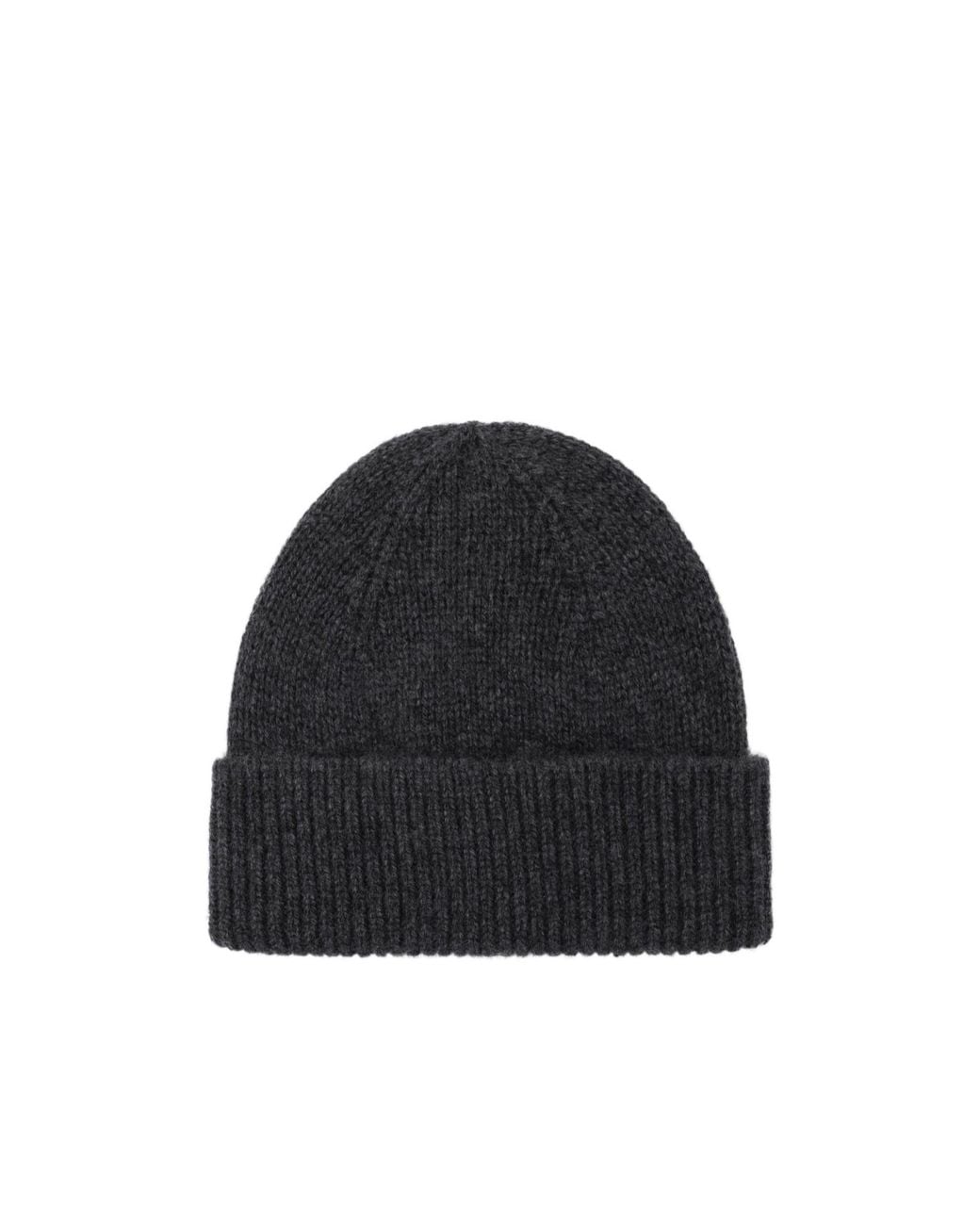 Roberto Collina Black Ribbed Knit Hat for men