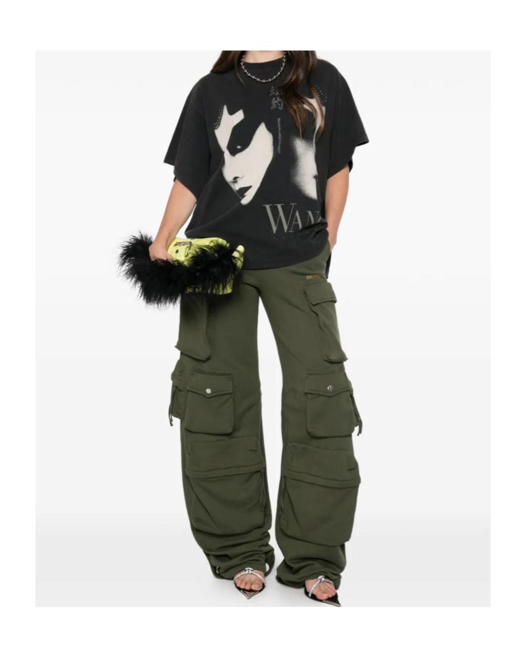Alexander Wang Black Graphic-Print T-Shirt